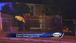 NH Police chase ends in deadly crash in Mass