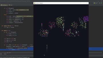 Fireworks in python made with pygame