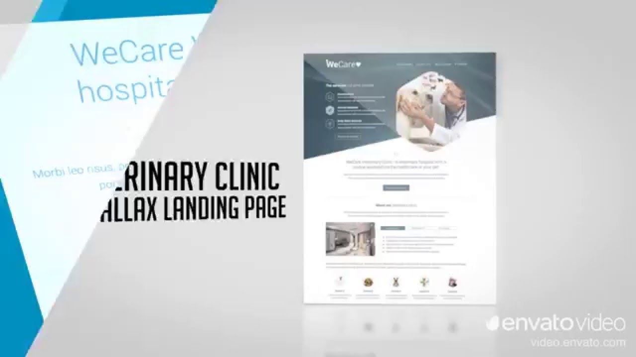 Wecare Veterinary Clinic - Parallax Landing Page
