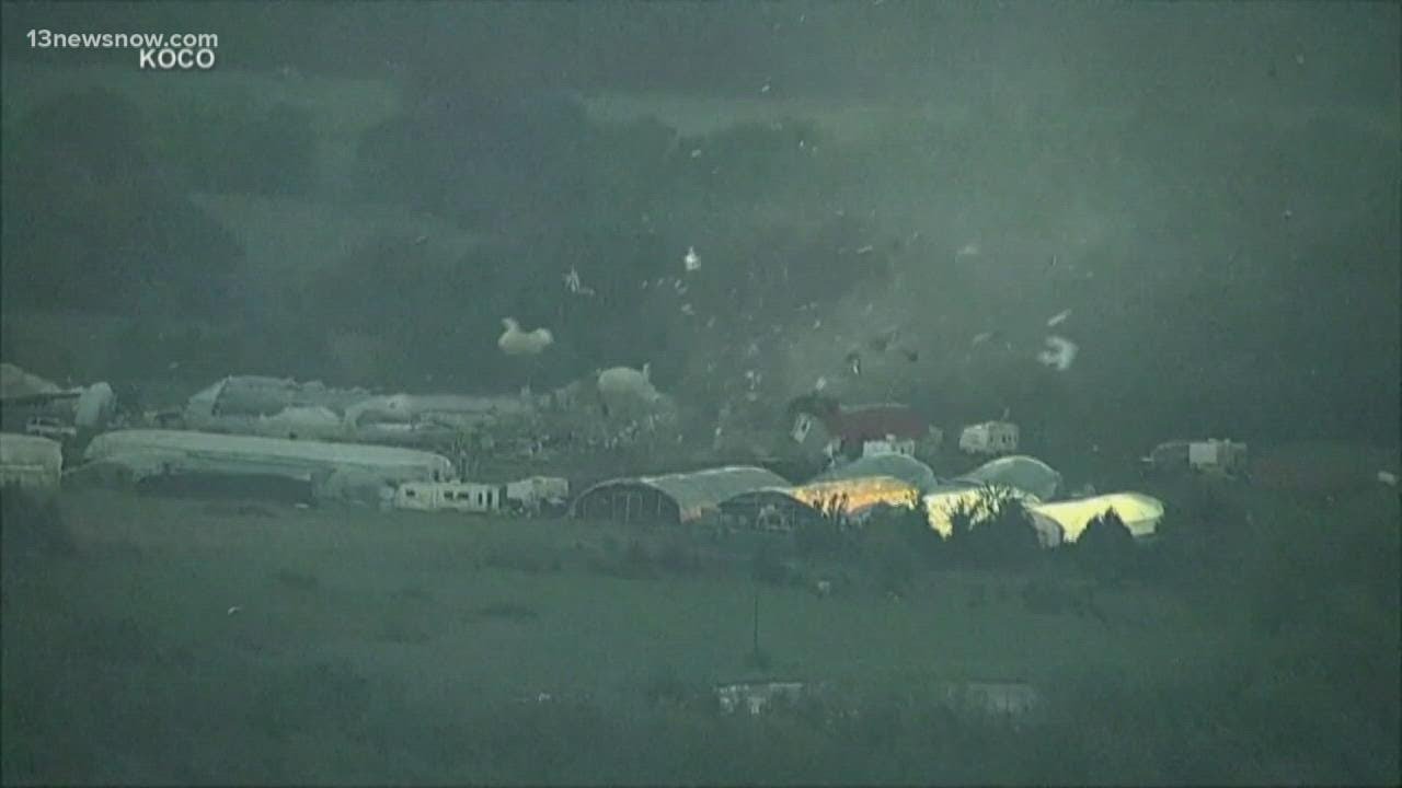 New video shows destructive Oklahoma tornado - YouTube