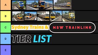 Sydney Trains and NSW TrainLink Fleet Tier List + Voice Reveal!!!!