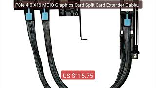 Pcie 4.0 X16 Mcio Graphics Card Split Card Extender Cable Gen4... Hot Deal 2026 Limited Offer