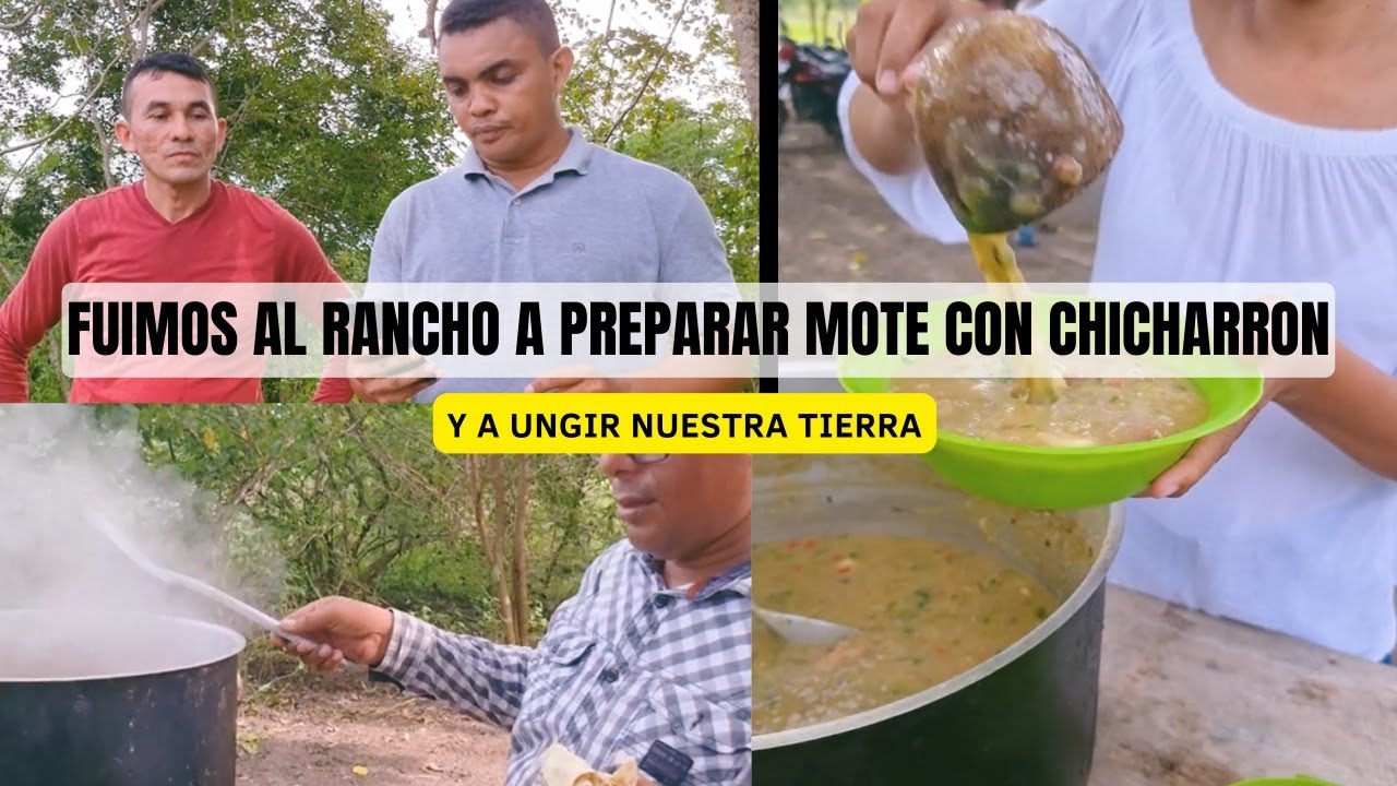 FUIMOS AL RANCHO A PREPARAMOS MOTE DE FRIJOL CON CHICHARRON.  🤤💯