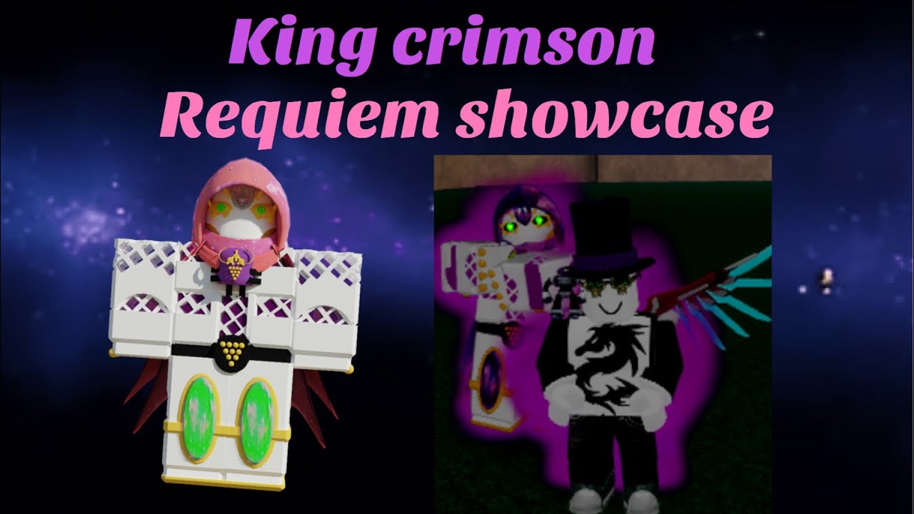 Featured image of post King Crimson Requiem Jojo Blox King crimson requiem directly counters surpasses ger as it allows diavolo to escape the ger death loop also surpassing time itself