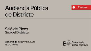 Audiència Pública de Sants-Montjuïc, 16 de juny de 2026