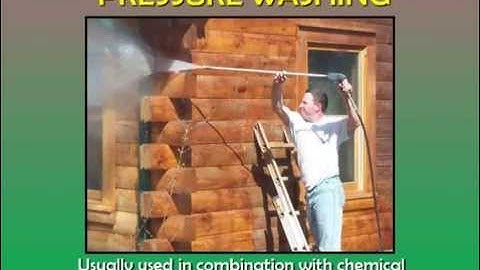 Log Home Staining Preparation