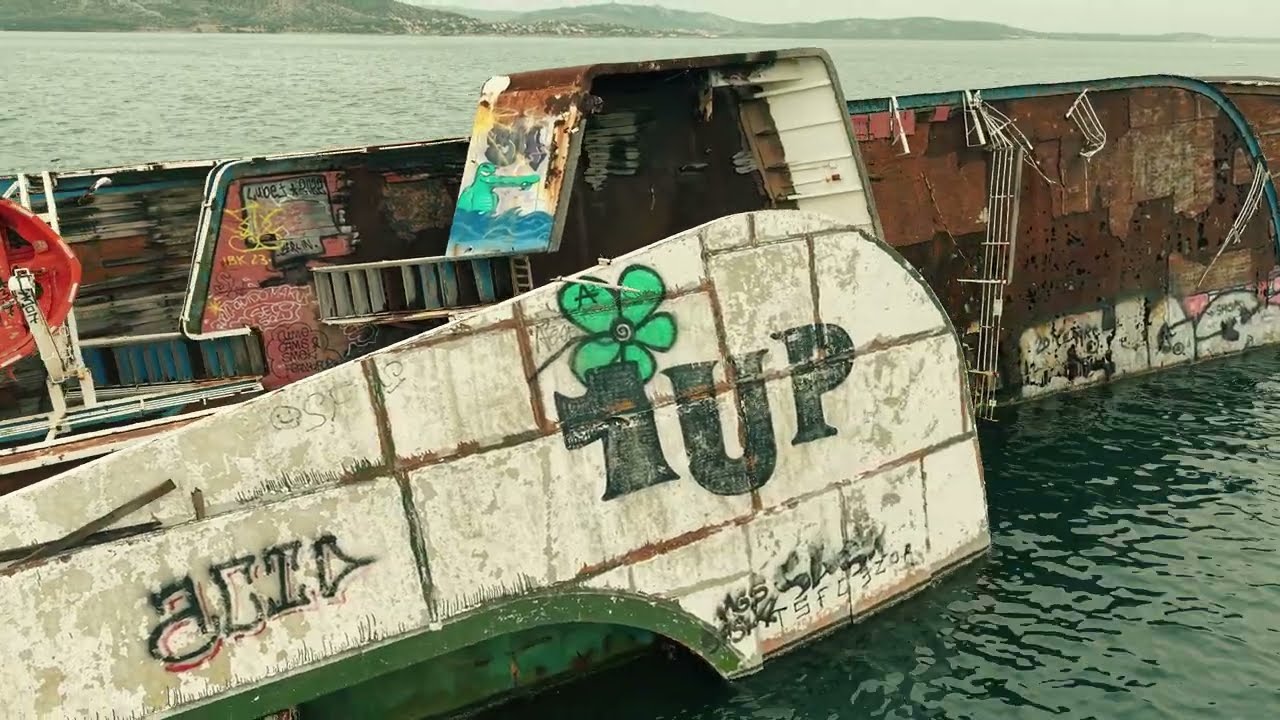 Shipwreck MS Mediterranean Sky, Greece.