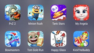 PvZ 2,Minion Rush,Tank Star,My Angela,Bowmaster,Tom Gold Run,Happy Glass,Kick The Buddy screenshot 2