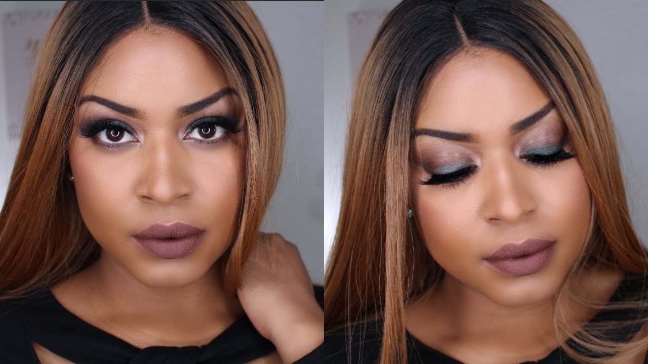 Two Toned Blue Brown Smokey Eye | FayLon Luxury Lashes