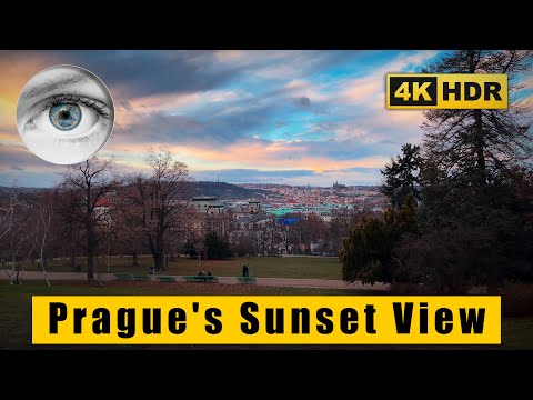 Prague&#039;s Best Sunset View: Rieger Gardens (Riegrovy sady) - 4K HDR 🇨🇿 Czech Republic ASMR