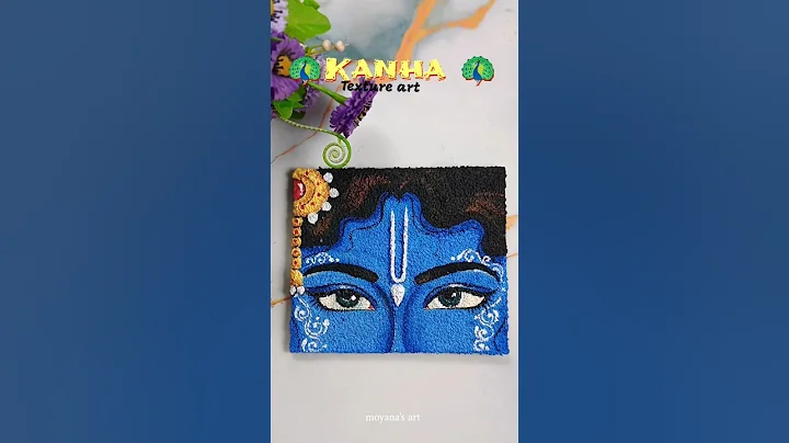 Krishna ji's EYES ✨🪷🦚 || #shorts #krishna #textureart