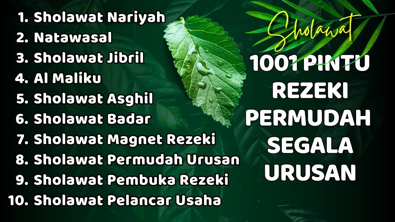 SHOLAWAT REZEKI HATI TENANG PALING DAHSYAT 2025 |Sholawat Jibril, Nariyah, Asghil, Badar, Natawassal