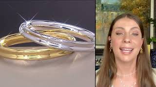 BellaOro Bold Hinged Bangle, 14K Gold Over Resin on QVC
