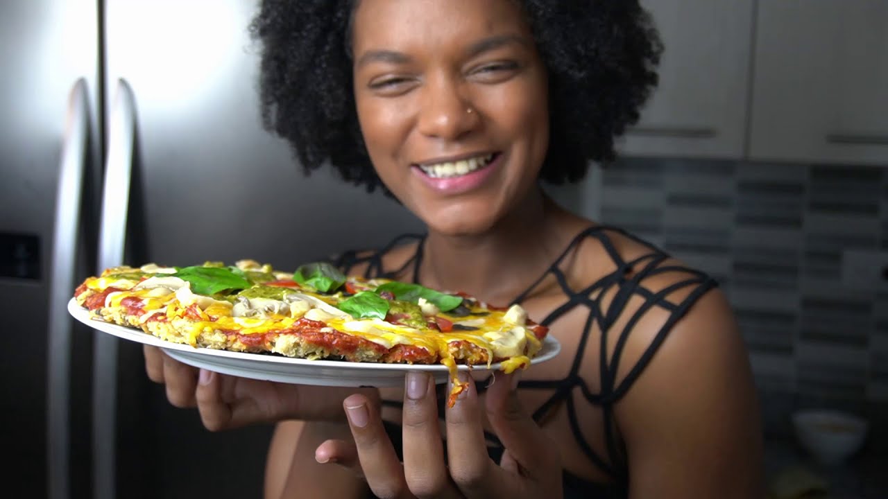 Pizza de avena en sarten