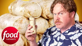 Casey Struggles To Finish The Humongous Dozen Egg Roll Challenge | Man v Food