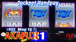 OMG😲Handpay Jackpot on free play🎊Blazin' GEMS Slot Machine Max Bet $27/ 3 Reel 赤富士スロット 無料プレイで大当たり!