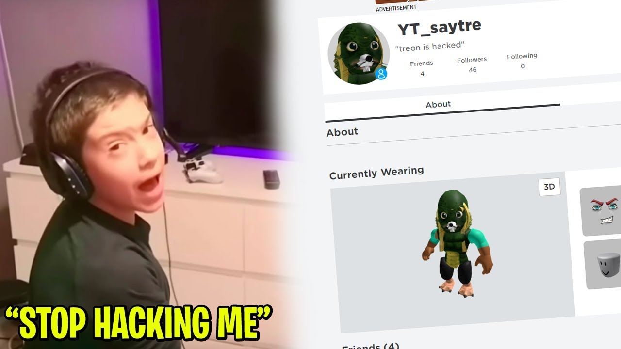 I Actually Hacked My Friend S Roblox Account And He Cried Youtube - he hacked my profflie cola21 roblox