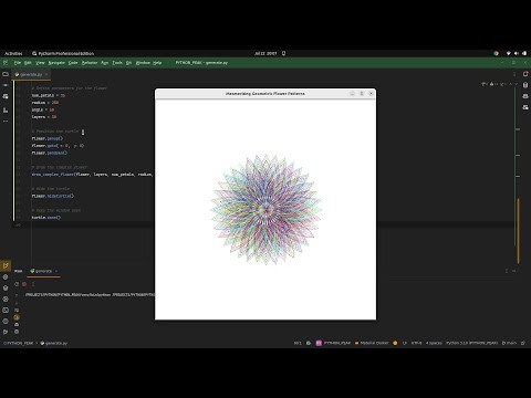 How to draw geometric flower patterns? mesmerizing geometric flower #patterns using python turtle