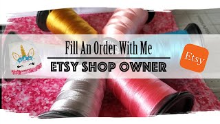 Fill An Order With Me - Etsy Shop Owner - Unicorn Cloth Diaper Embroidery