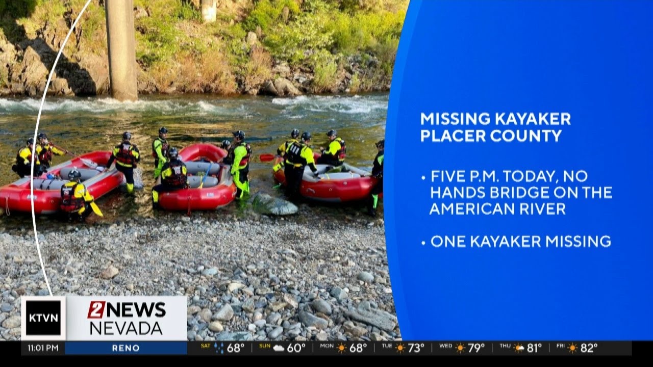 Search underway in Placer County for missing kayaker - YouTube