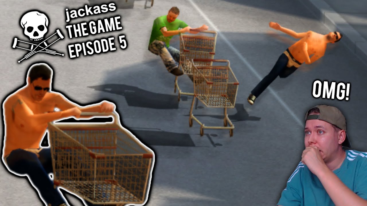 Johnny Knoxville's MOST INSANE Shopping Cart Stunt! JACKASS THE GAME