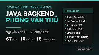 Mock Interview Java Backend — Nguyễn Anh Tú (28/08/2026)