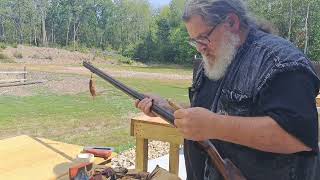 Shooting the early rustic arms, 40 caliber Cumberland rifle.