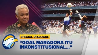PEDAS! Ganjar Bicara Soal Prabowo, Jokowi & 'Goal Maradona'