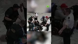 Wheelchair users zip tied while protesting Medicaid cuts
