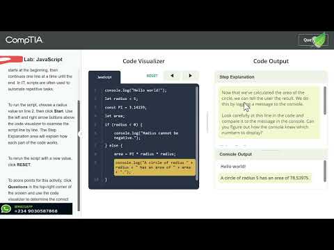 13.3.7 JavaScript - CompTIA Testout Lab