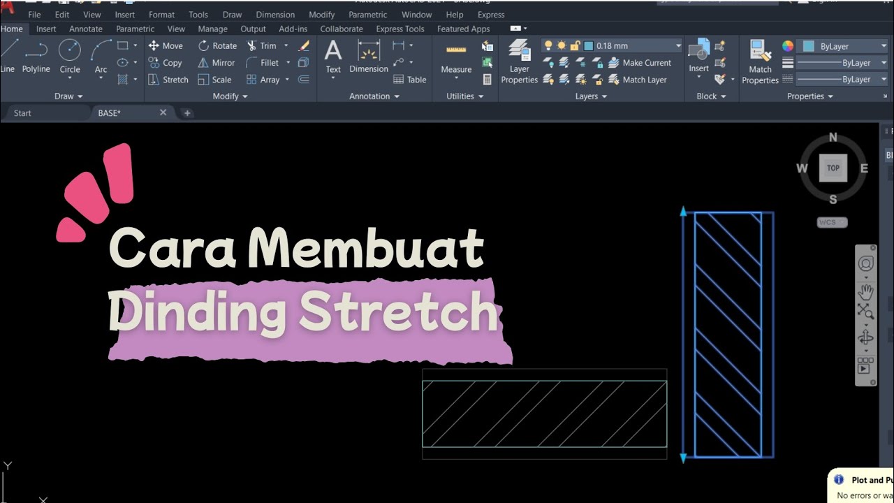 Tutorial AutoCAD: Membuat Dinding Bangunan dengan Mudah untuk Pemula (Dynamic block)