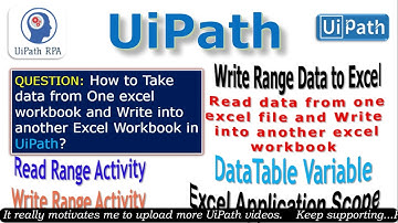 Write Range Acticity UiPath | Input from One Excel and Write to another Excel in UiPath