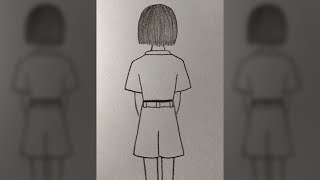 Easy! How to Draw a Girl with Bob Haircut | Short Hair Girl Drawing Step by Step