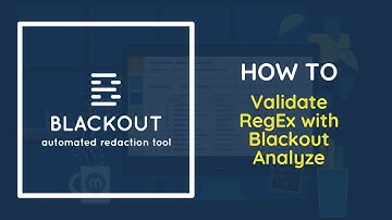 Blackout Analyze Validates RegEx in Relativity Server