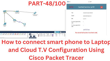 How to connect smartphone to Laptop and Cloud T.V Configuration Using Cisco Packet Tracer In Hindi