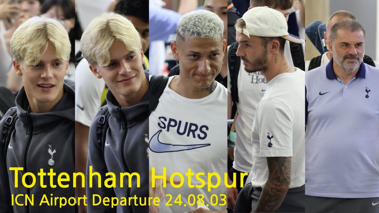 미소천사 베리발, 팬서비스 끝판왕 히샬리송.  쿠팡플레이 시리즈 마치고 출국하는 토트넘 홋스퍼 Tottenham hotspur Departure /24.08.03/