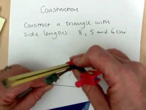 constructing a triangle with a ruler and compass