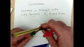 constructing a triangle with a ruler and compass