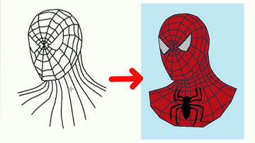 Spider Man Drawing | Spider Man | Art | Painting | MS Paint | Easy Drawing | How to Draw in MS Paint