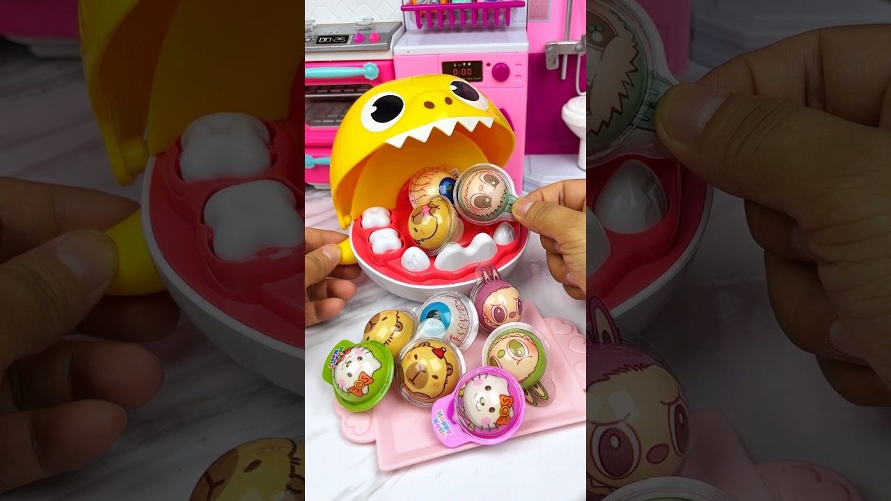 Shark Eating Gummy Ball Candy Set Toys, Satisfying With Unboxing ASMR Videos