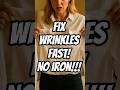How to Fix Wrinkle Shirt Fast No Iron Needed! #shortsfeed