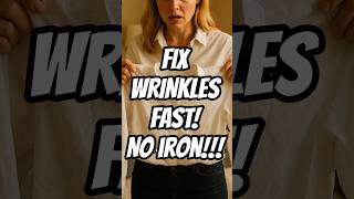 How to Fix Wrinkle Shirt Fast No Iron Needed! #shortsfeed