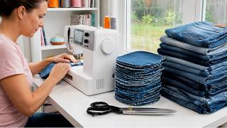4 Great Ideas for Using Old Jeans and Scraps - Super Easy & No Pattern Needed!