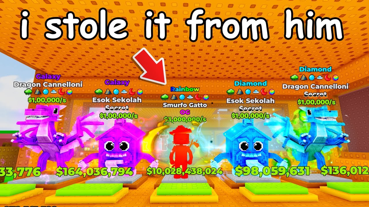 Я потратил 10 000 Robux в игре Break a Lucky Block на Roblox.