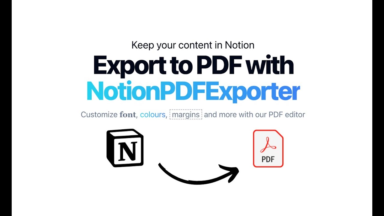 How to export Notion documents to PDF with NotionPDFExporter - YouTube