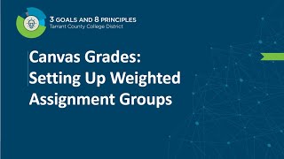 Canvas Grades - Weighted Assignment Groups