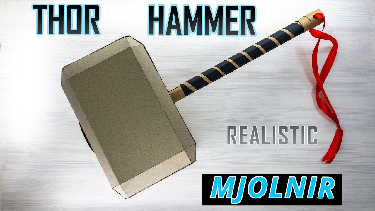 Изготовление Мьёльнира из бумаги и картона