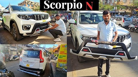 2023 Mahindra Scorpio N | M-Tek Front ABS Guard & Rear Steal Guard | @TusharSahubhopal 6268777684