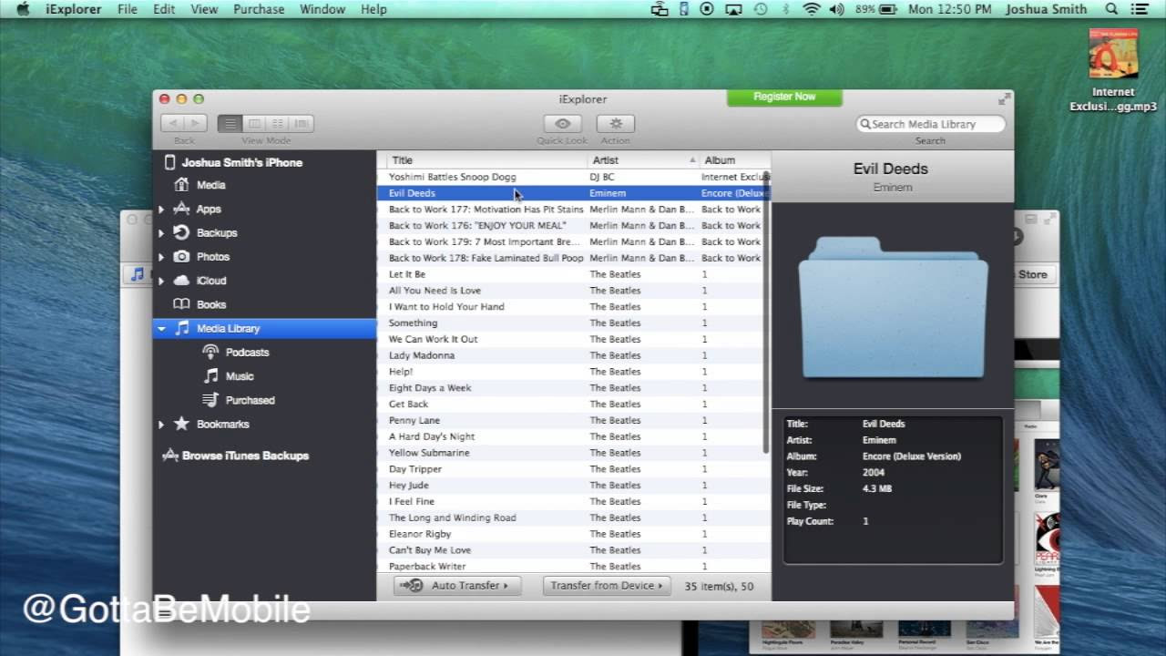 How to transfer music from iPhone to Mac