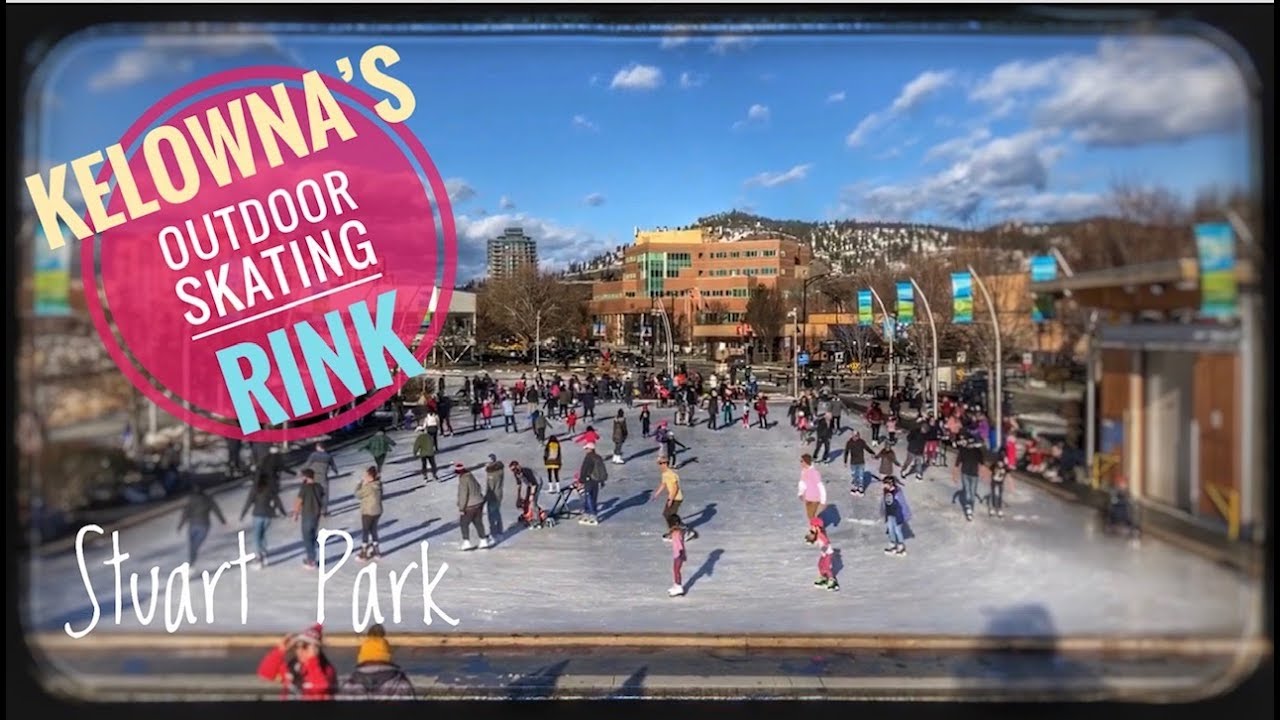 Катание на открытом воздухе в парке Стюарт в Келоуне, Британская Колумбия, Канада